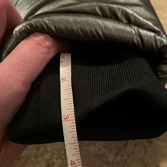 NWT- SIK SILK MENS XL PADDED PARKA w FUR HOOD in METALLIC SILVER & BLACK TRIM - Picture 11 of 16